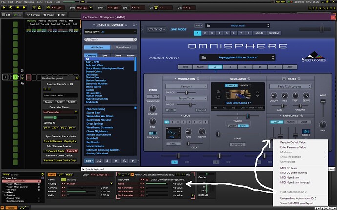 renoise automation omnisphere 2