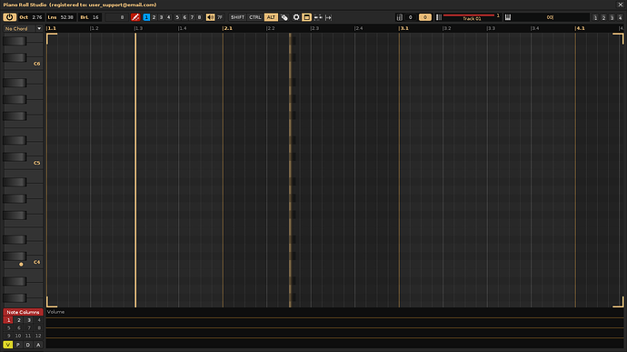 The Edition Mode of Piano Roll Studio