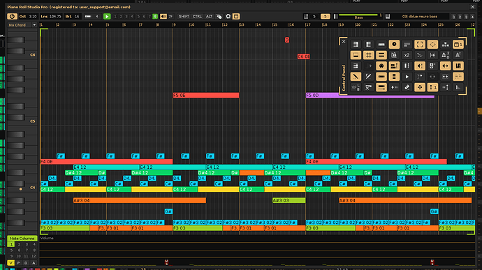 The Edition Mode of Piano Roll Studio Pro
