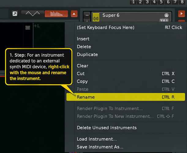 DAW Context Menu Rename Tutorial