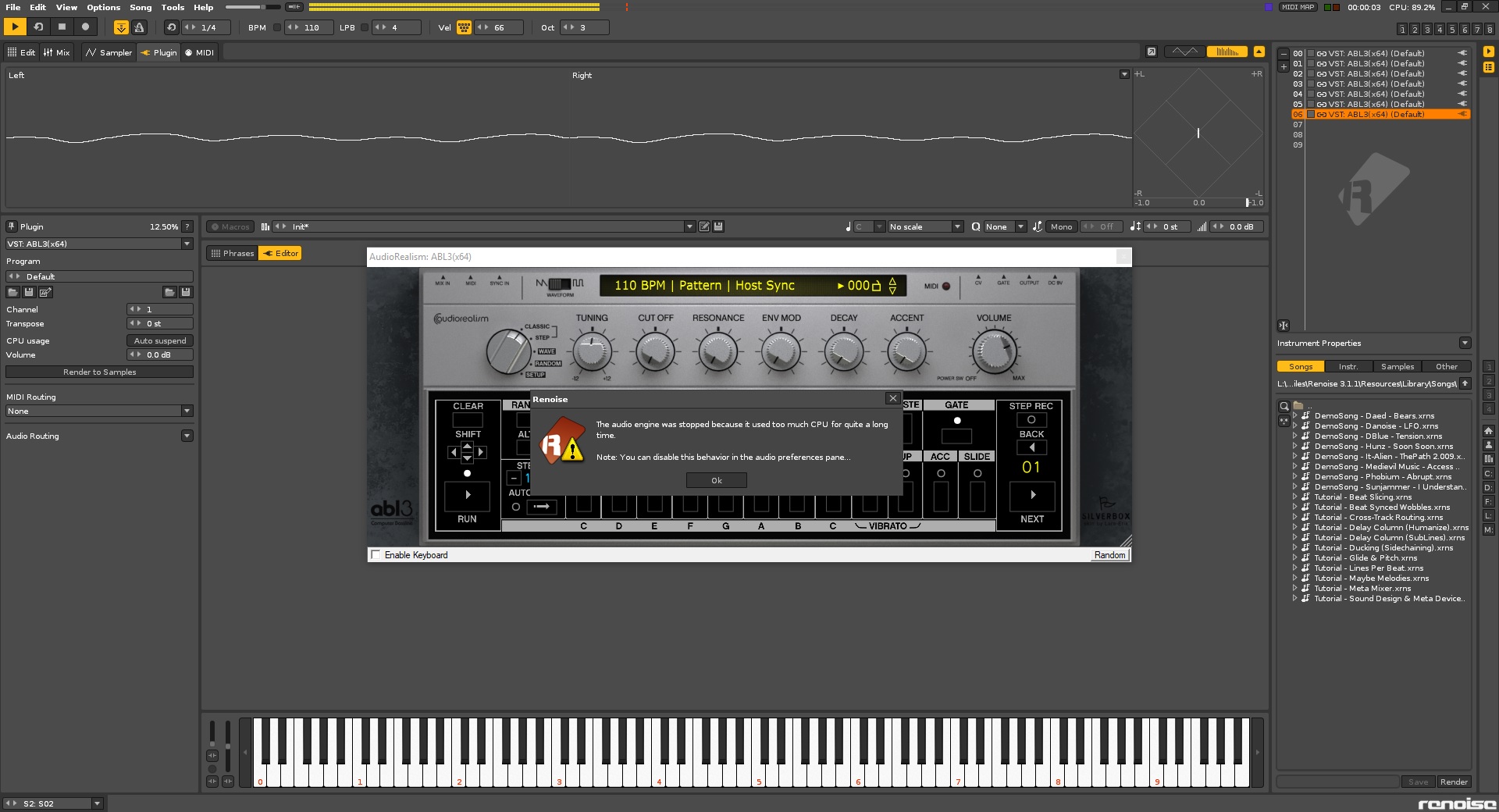 Renoise versus studio one cpu load with ABL3 VST - Help, Support & Bugs -  Renoise Forums