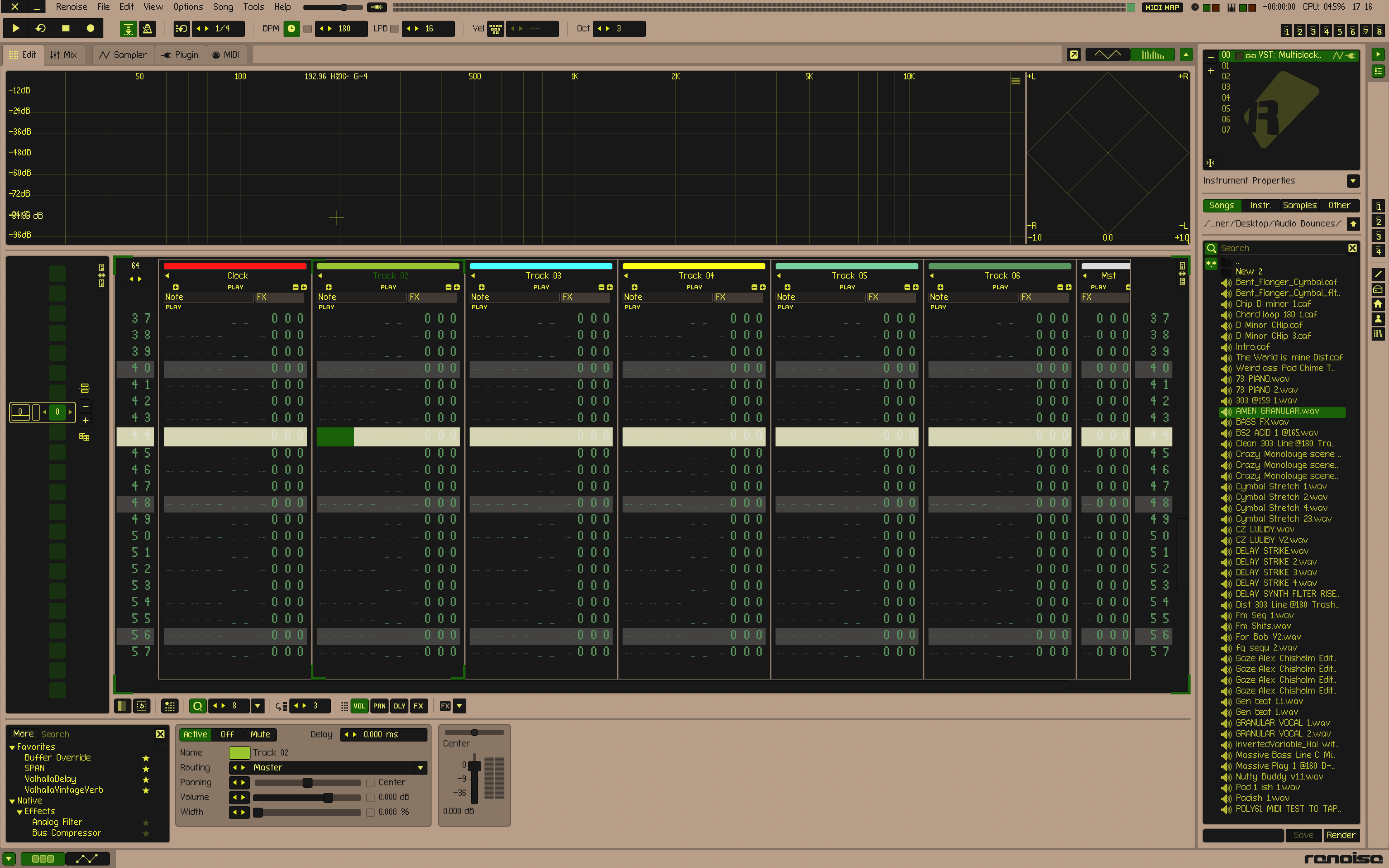 copy paste pattern renoise