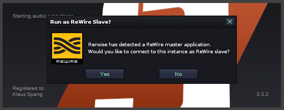 rewire renoise nothing shows up