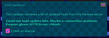 tool updater error