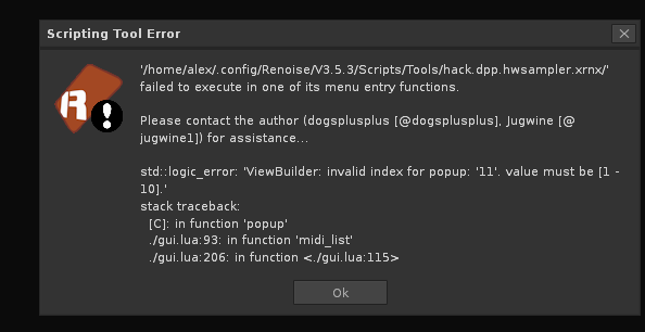 hardwaresampler error